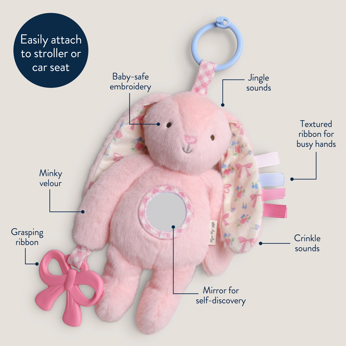 PINK BUNNY BITZY TRAVELER