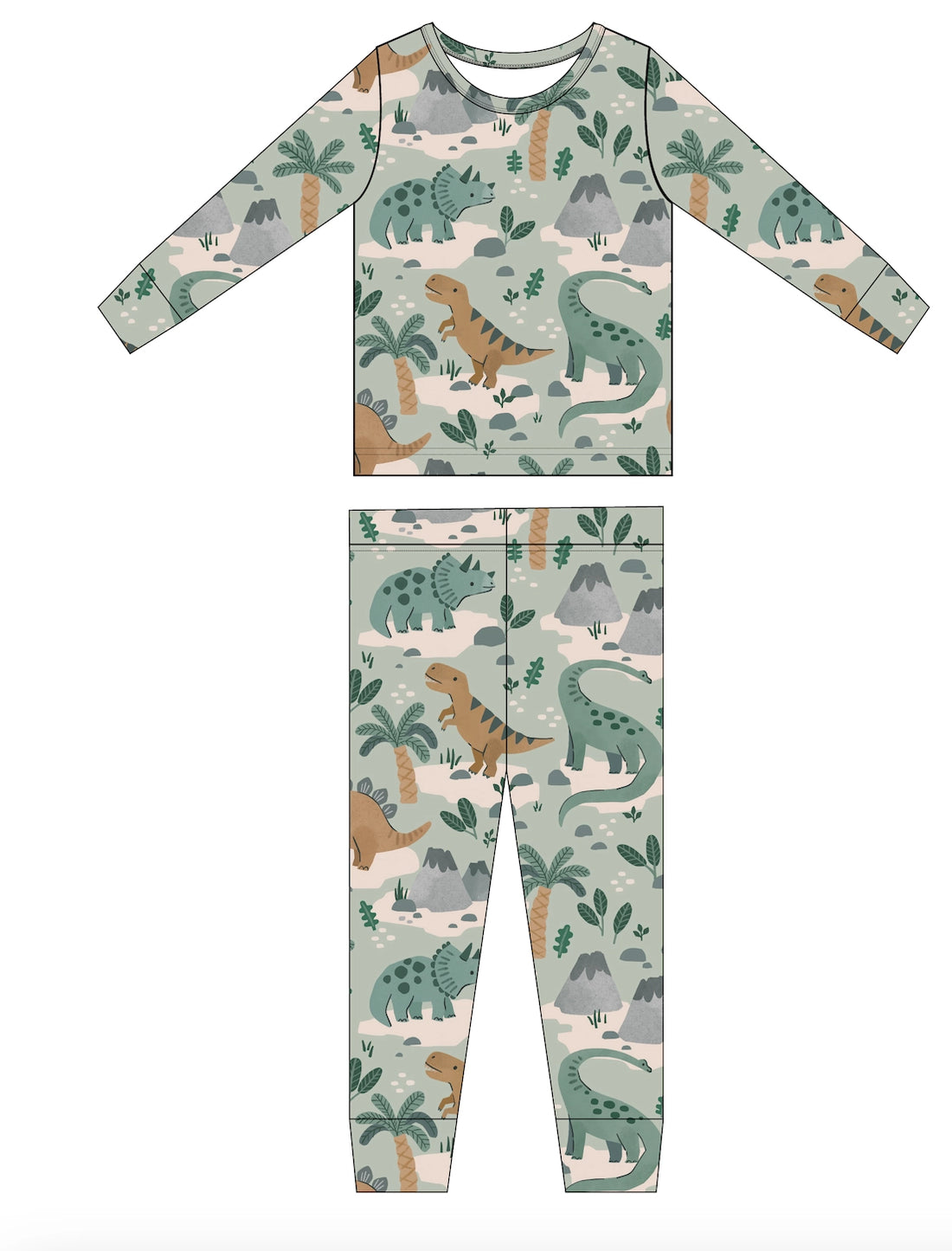 KIDS BAMBOO PAJAMAS - DINOSAUR