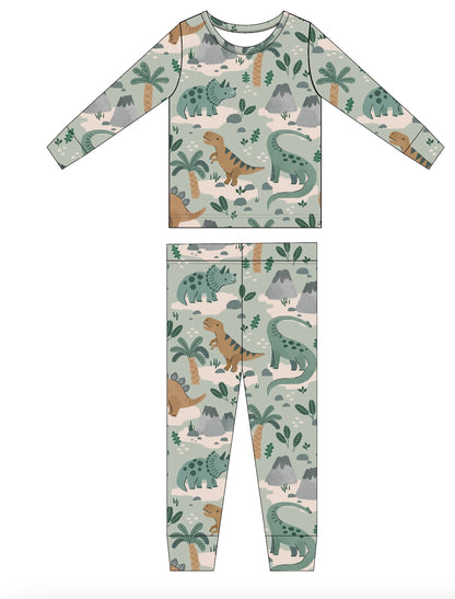 KIDS BAMBOO PAJAMAS - DINOSAUR