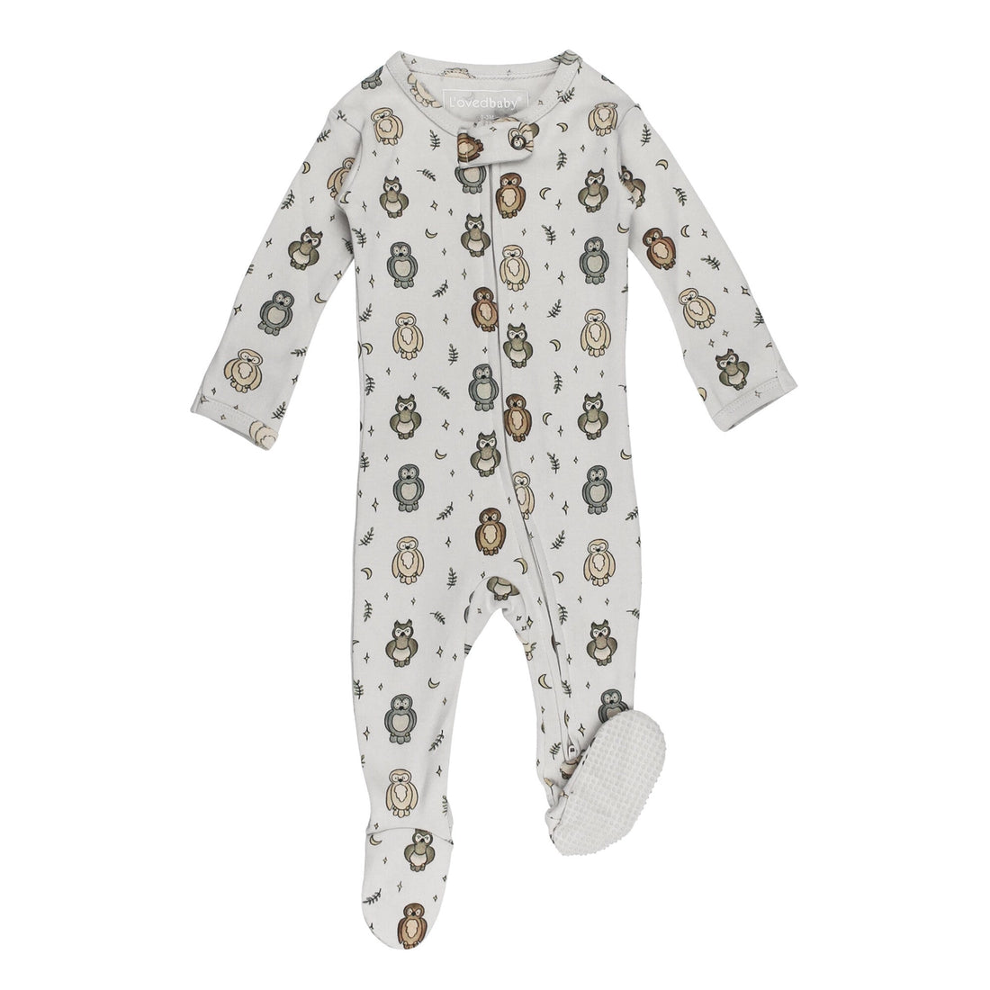 ORGANIC OWL HOO? ZIPPER FOOTIE