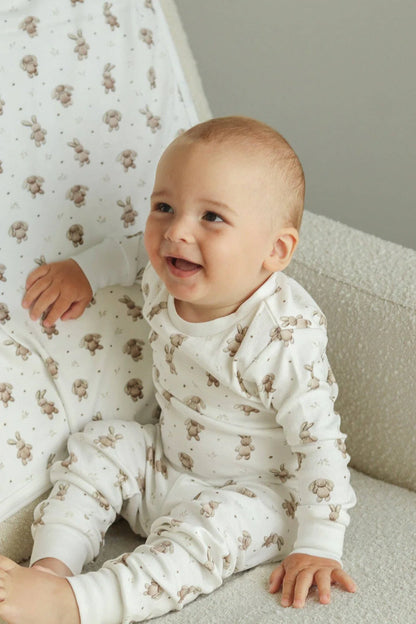 BUNNY SHADOW ONESIE - ORGANIC COTTON