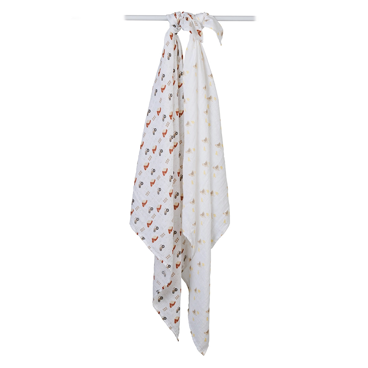 BARNYARD MUSLIN SWADDLE - 2 PACK