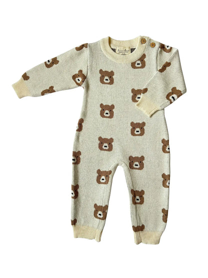 LITTLE BEAR JACQUARD JUMPSUIT