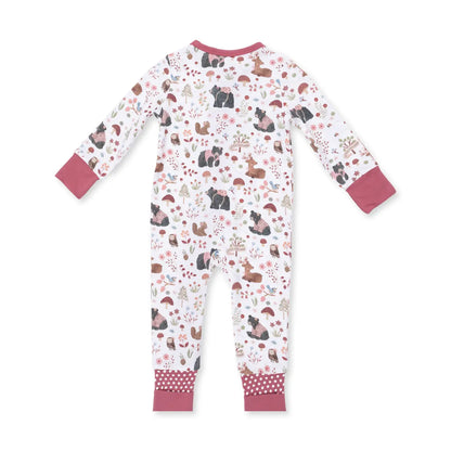 CONVERTIBLE ROMPER - PINK SOUTHERN WOODLAND