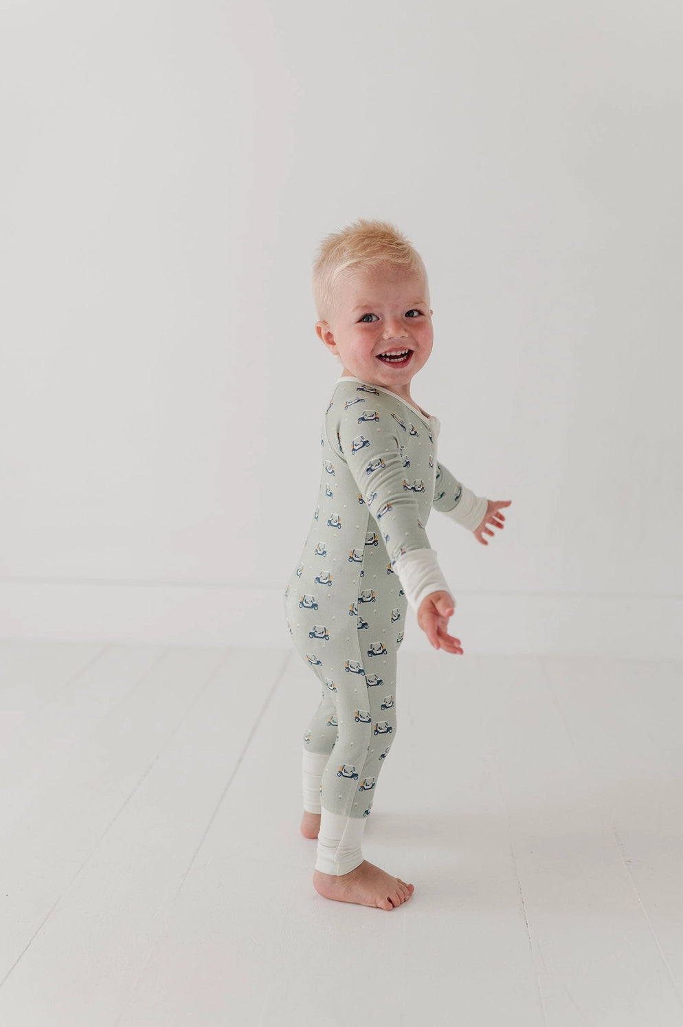GOLF CART LONG SLEEVE ZIP ROMPER