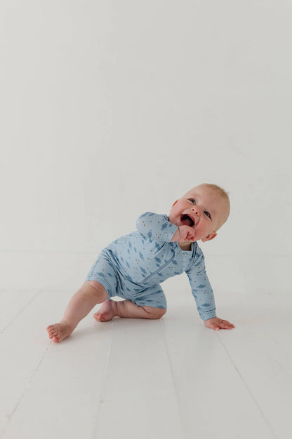 FISH ONE-PIECE RASH GUARD SWIMSUIT