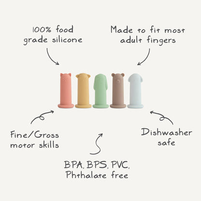 SILICONE ANIMAL FINGER PUPPETS