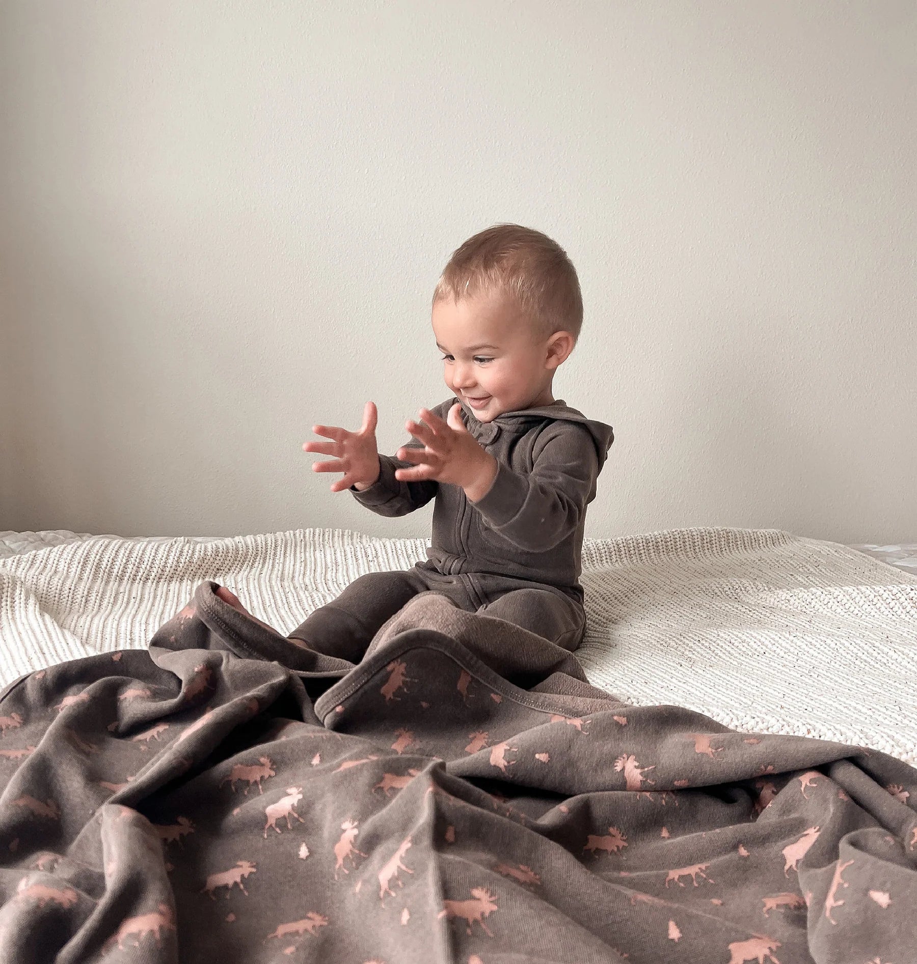 ORGANIC BLANKET - BARK MOOSE