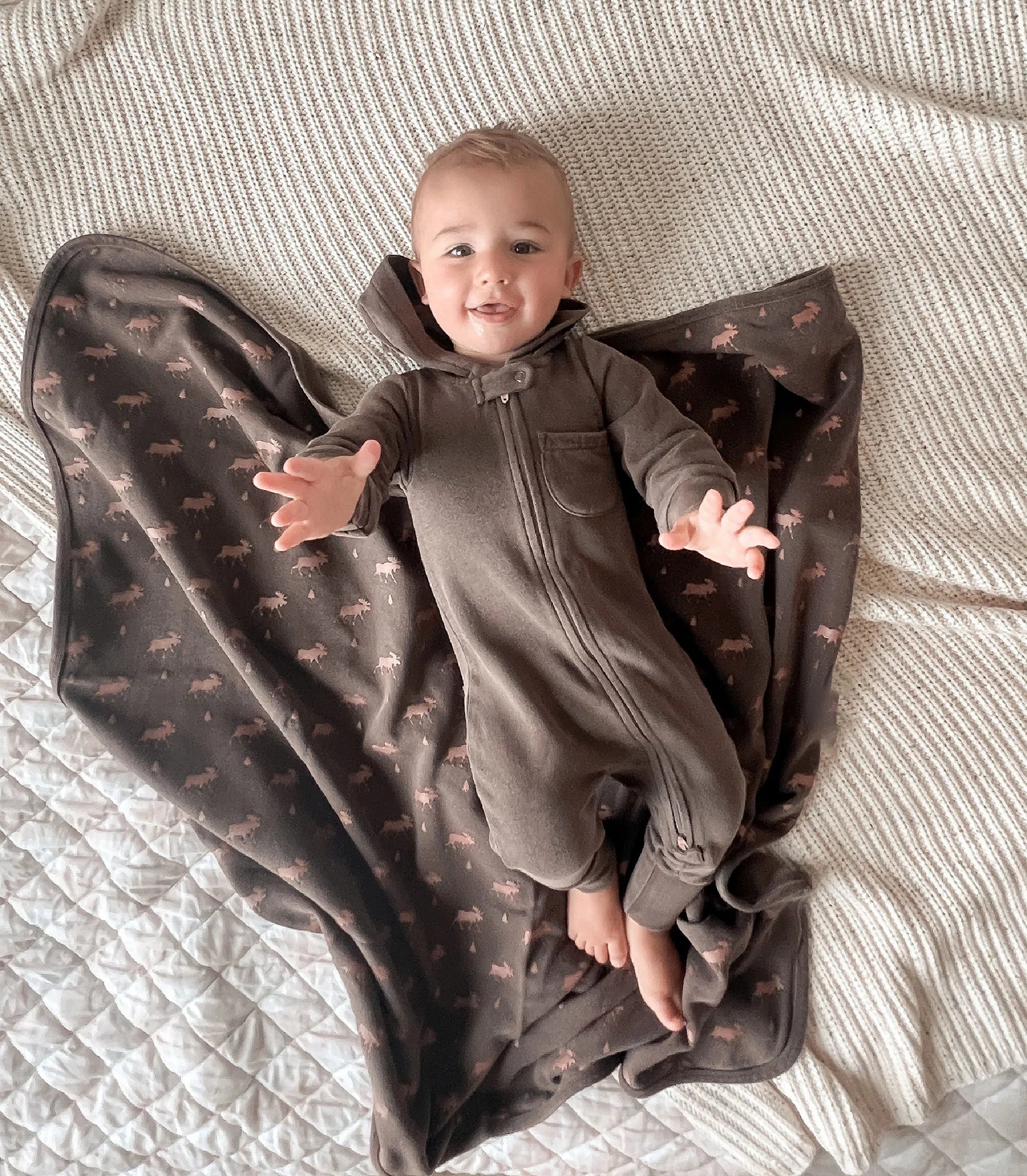 ORGANIC BLANKET - BARK MOOSE