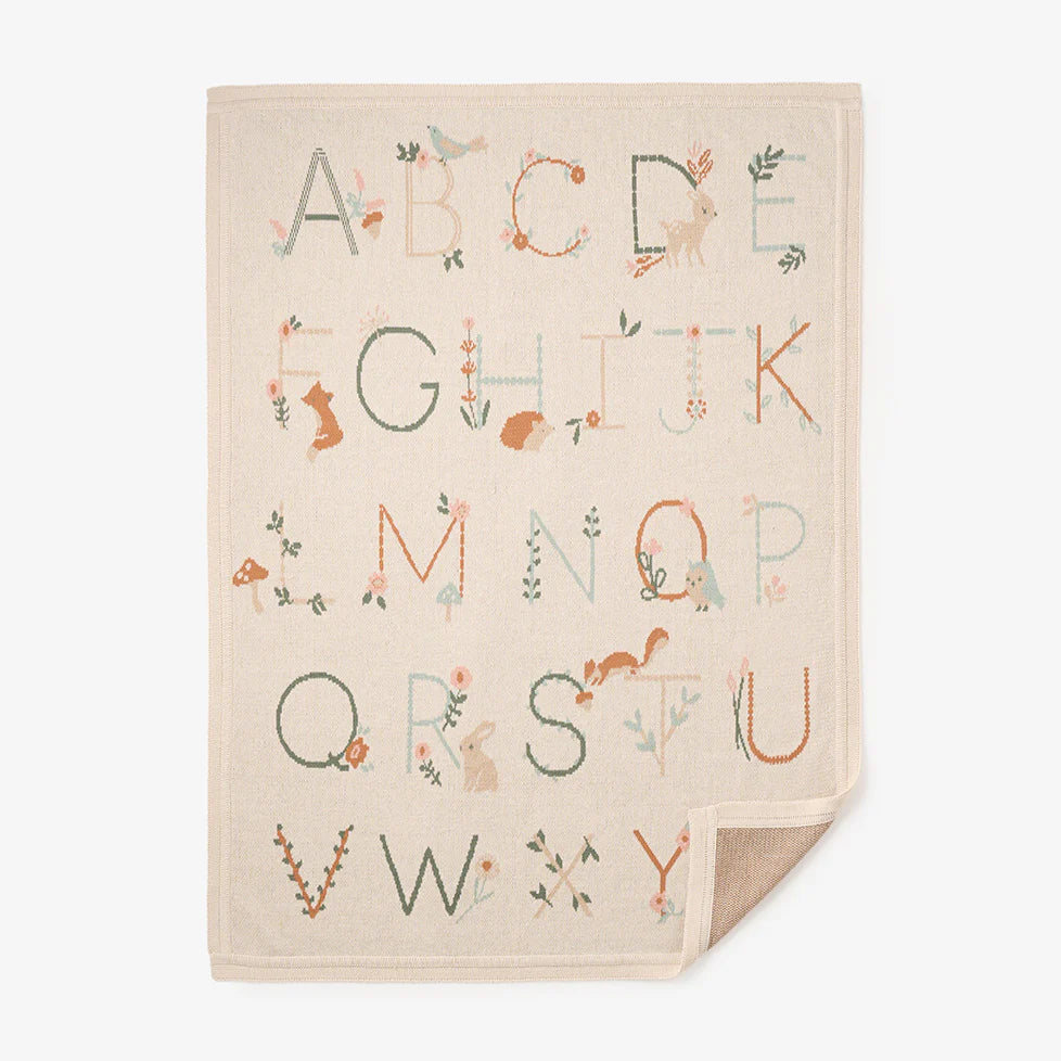 ALPHABET KNIT BLANKET