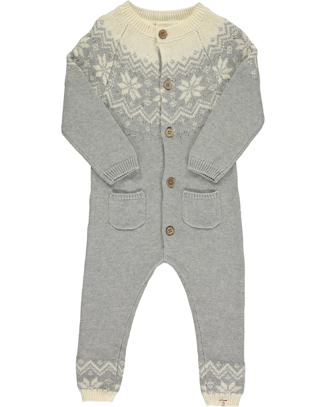 POLAR ROMPER - GREY FAIRISLE