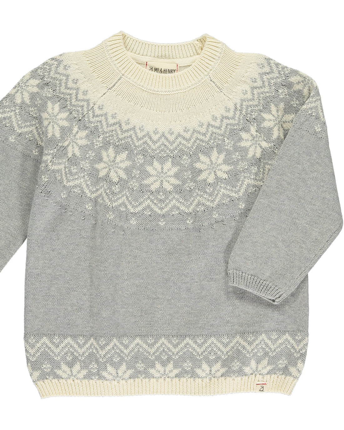 IGLOO SWEATER - GREY FAIRISLE