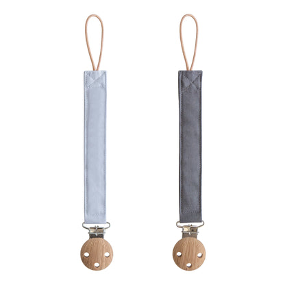 LINEN PACIFIER CLIP - 2 PACK