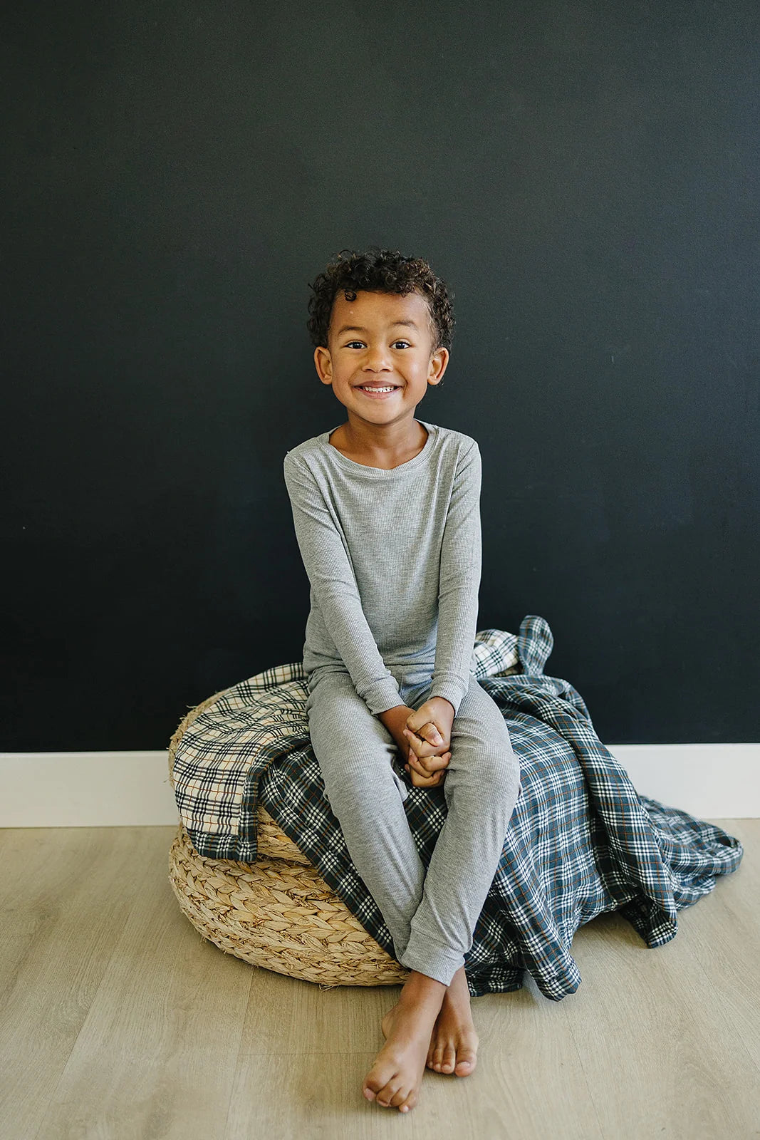VINTAGE PLAID + NAVY PLAID MUSLIN QUILT