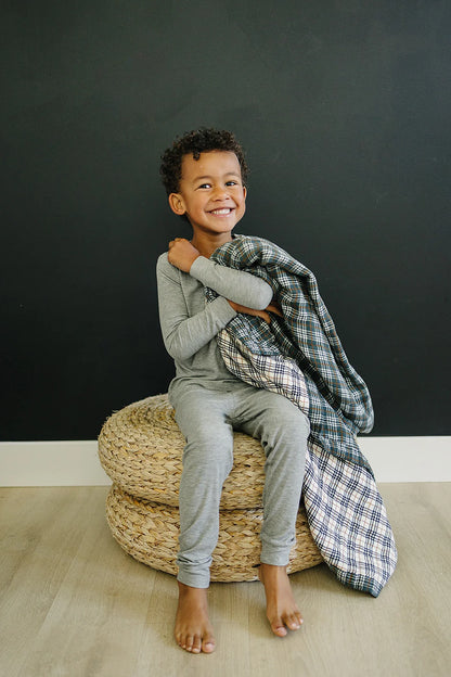 VINTAGE PLAID + NAVY PLAID MUSLIN QUILT