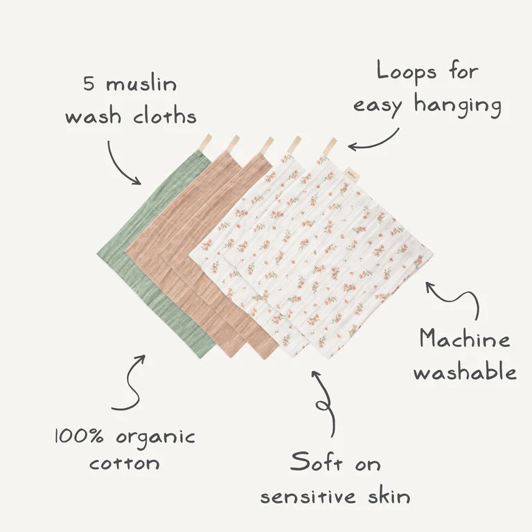 MUSLINN WASHCLOTH 5-PACK