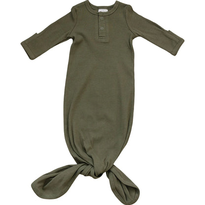 WINTER GREEN ORGANIC COTTON KNOT GOWN