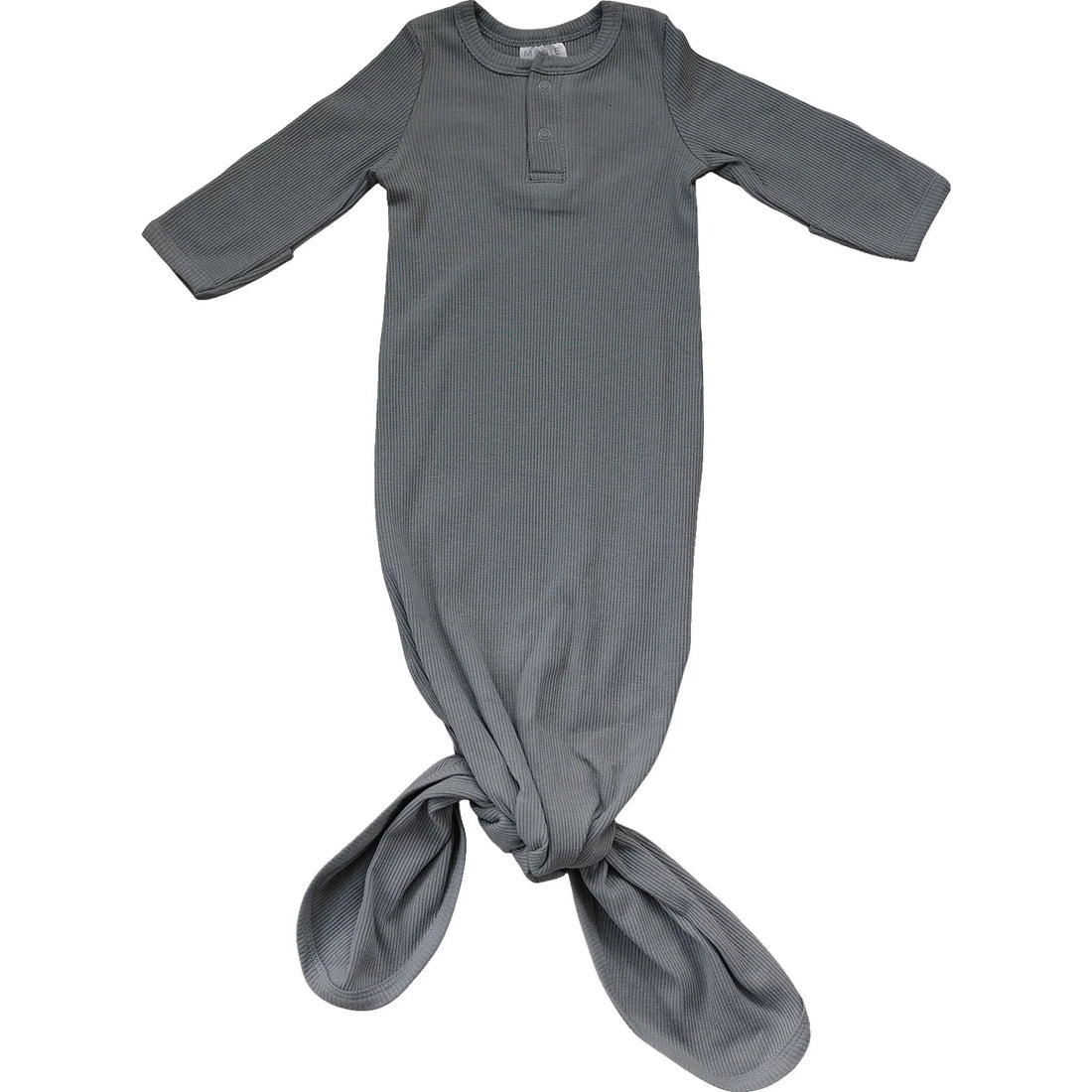 GREY ORGANIC COTTON KNOT GOWN