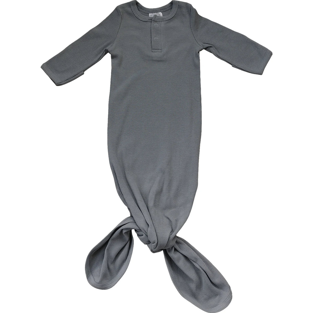 GREY ORGANIC COTTON KNOT GOWN