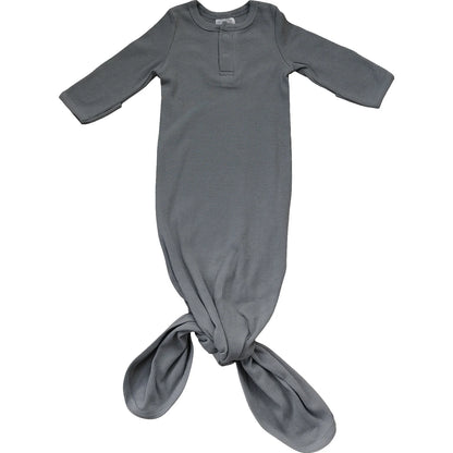 GREY ORGANIC COTTON KNOT GOWN