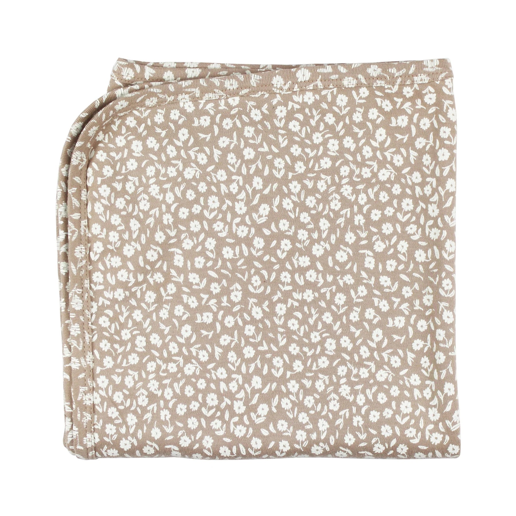 OATMEAL DITSY FLORAL ORGANIC COTTON BLANKET