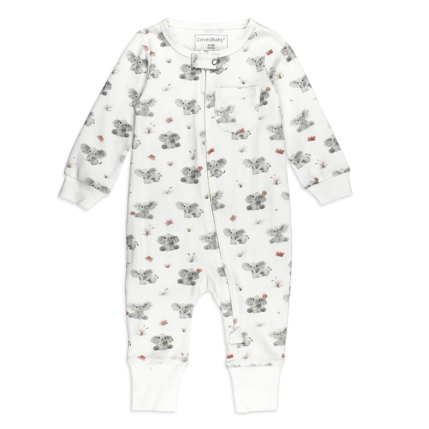 BABY ELEPHANT FOOTLESS ROMPER