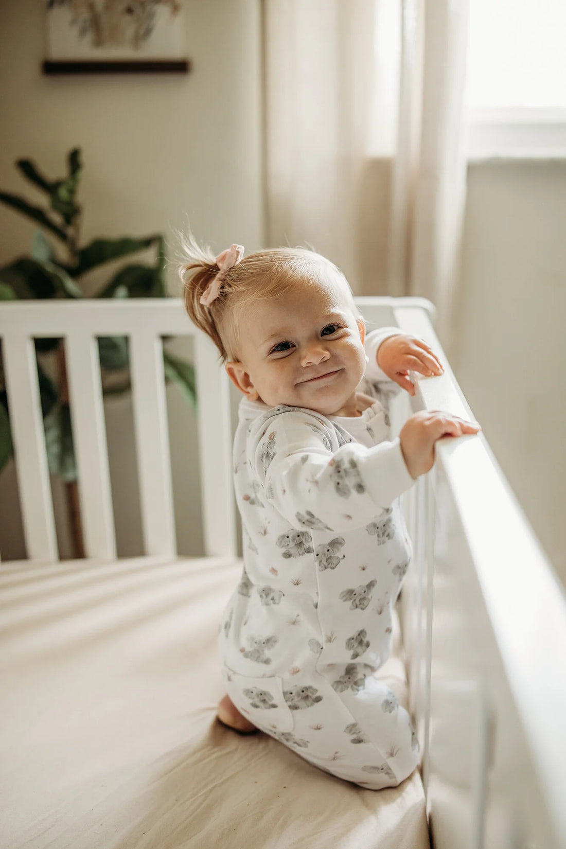 BABY ELEPHANT FOOTLESS ROMPER