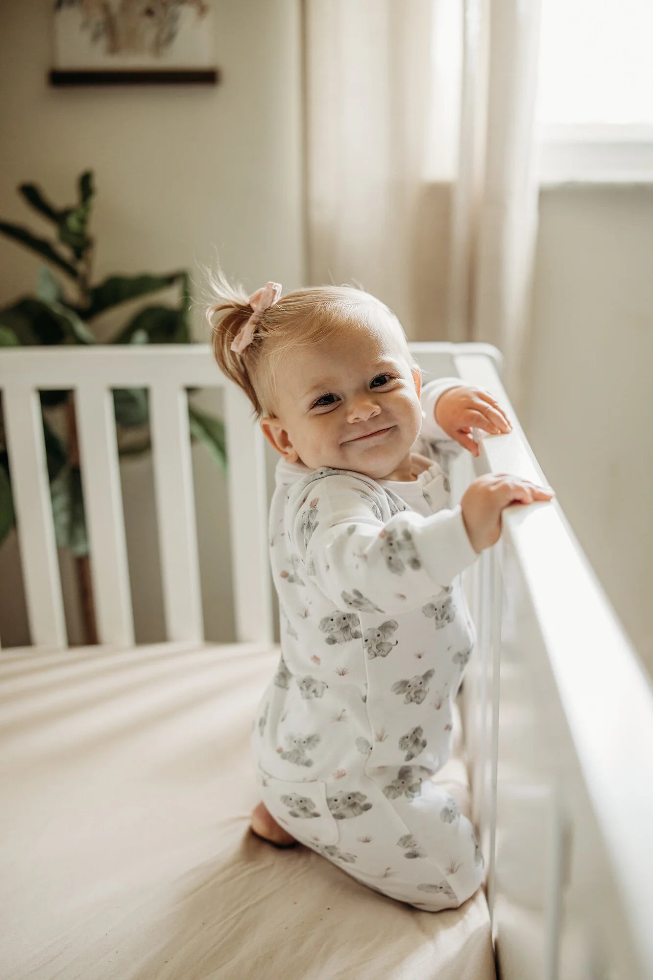 BABY ELEPHANT FOOTLESS ROMPER