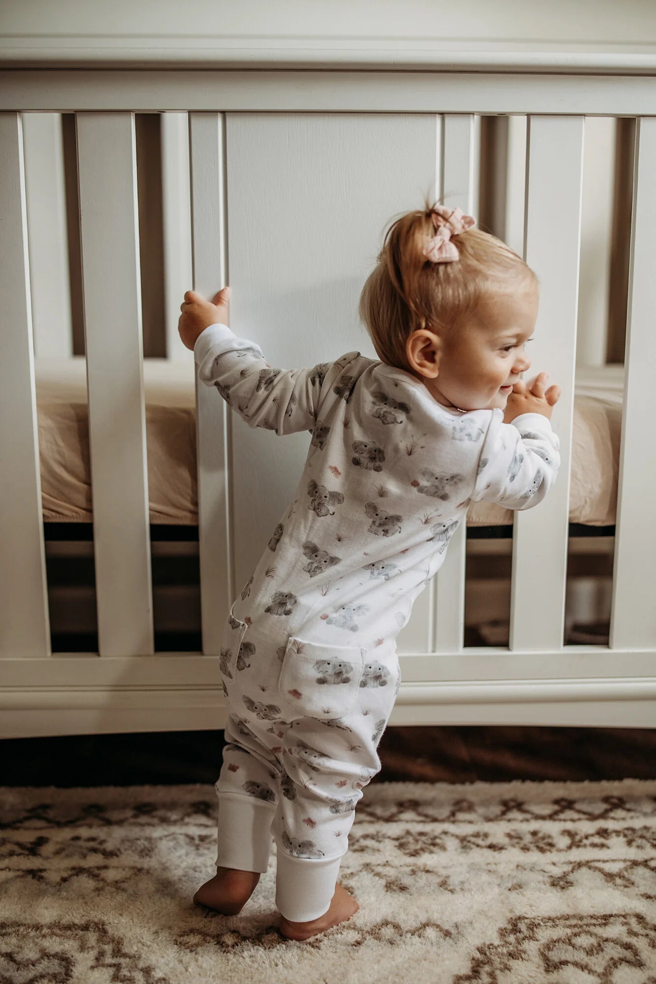 BABY ELEPHANT FOOTLESS ROMPER