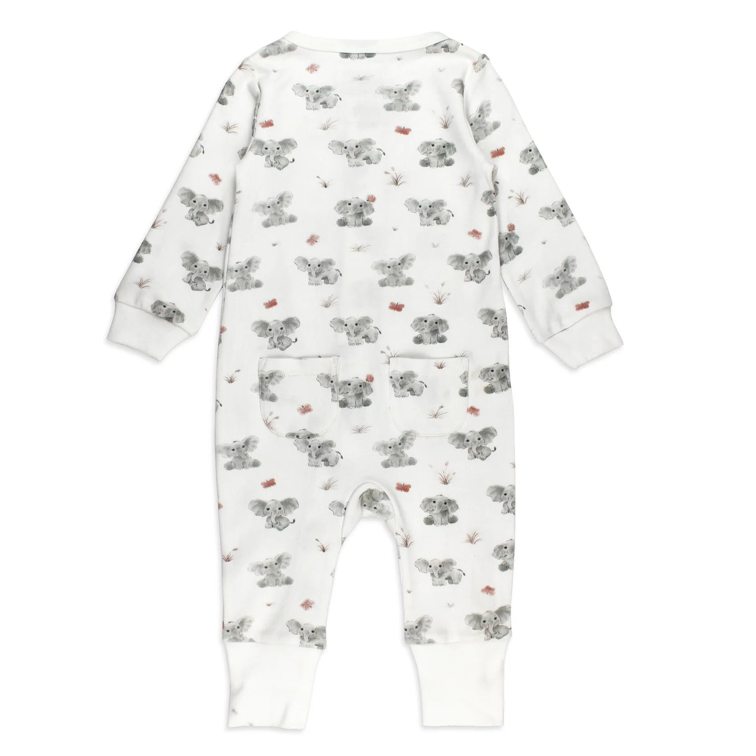 BABY ELEPHANT FOOTLESS ROMPER