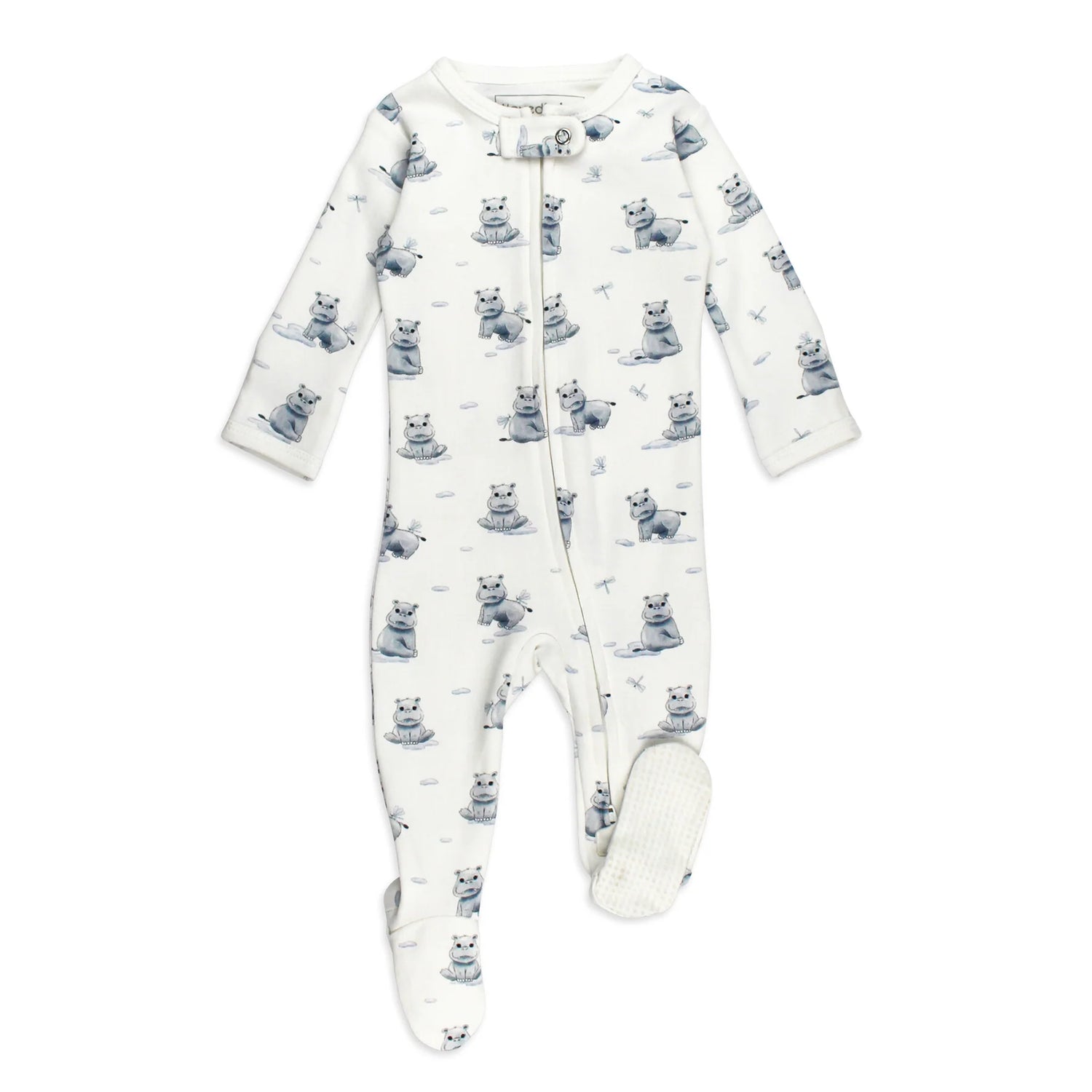 BABY HIPPO ONESIE - ORGANIC COTTON