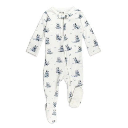 BABY HIPPO ONESIE - ORGANIC COTTON