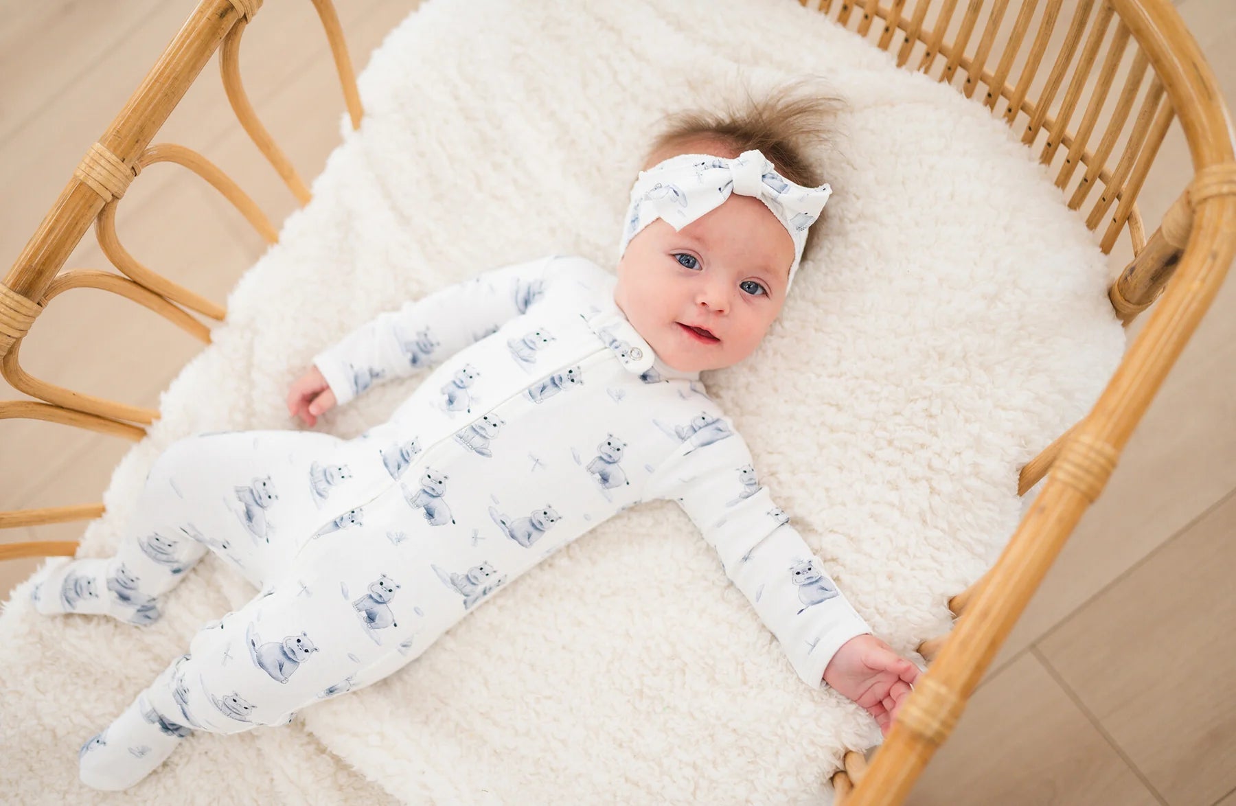 BABY HIPPO ONESIE - ORGANIC COTTON