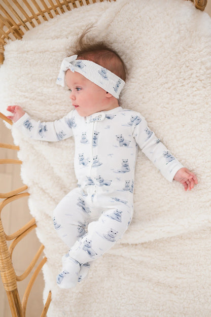 BABY HIPPO ONESIE - ORGANIC COTTON