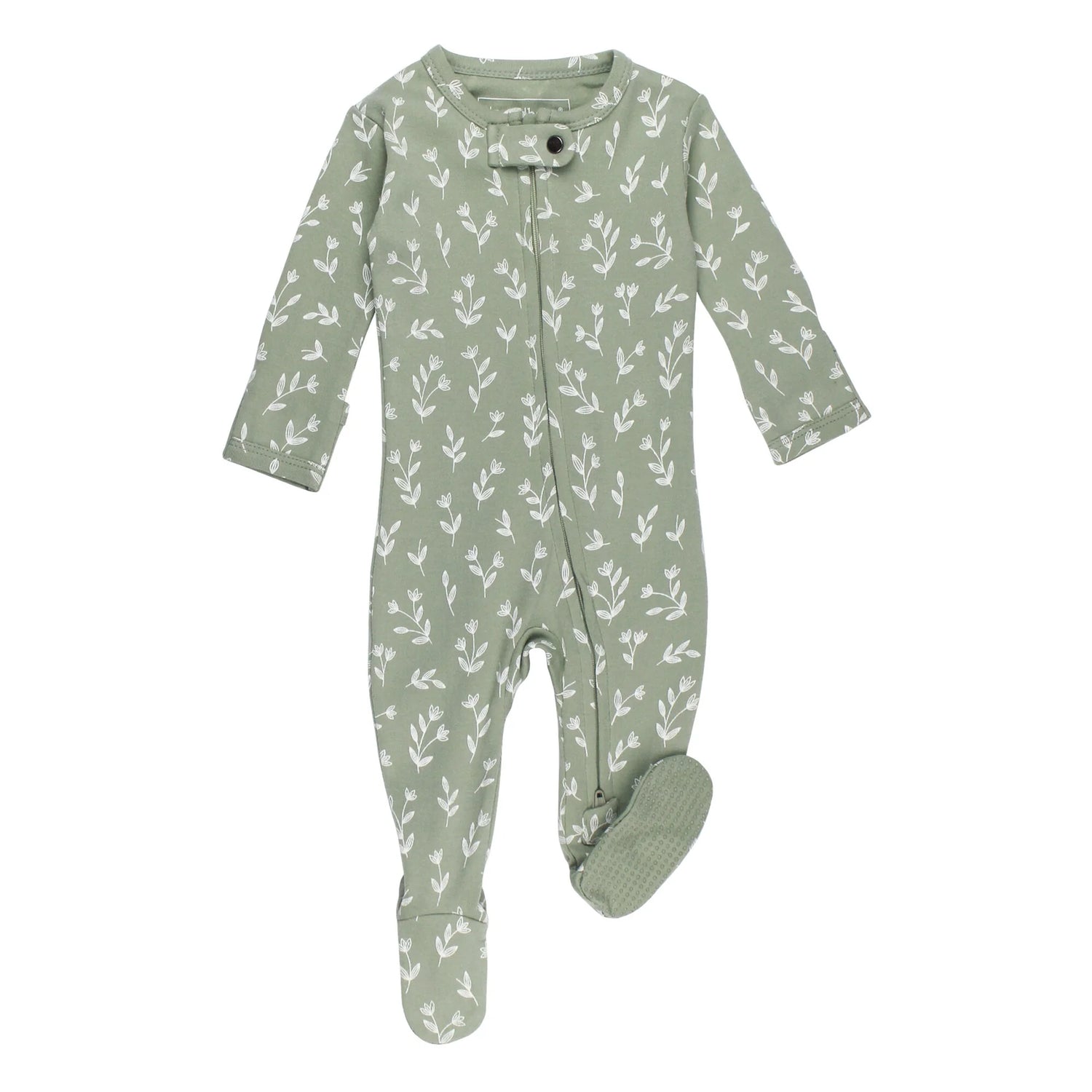 SEAFOAM BLOOM 2 WAY ZIP FOOTIE