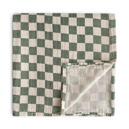 ORGANIC COTTON MUSLIN SWADDLE BLANKET - PRINT