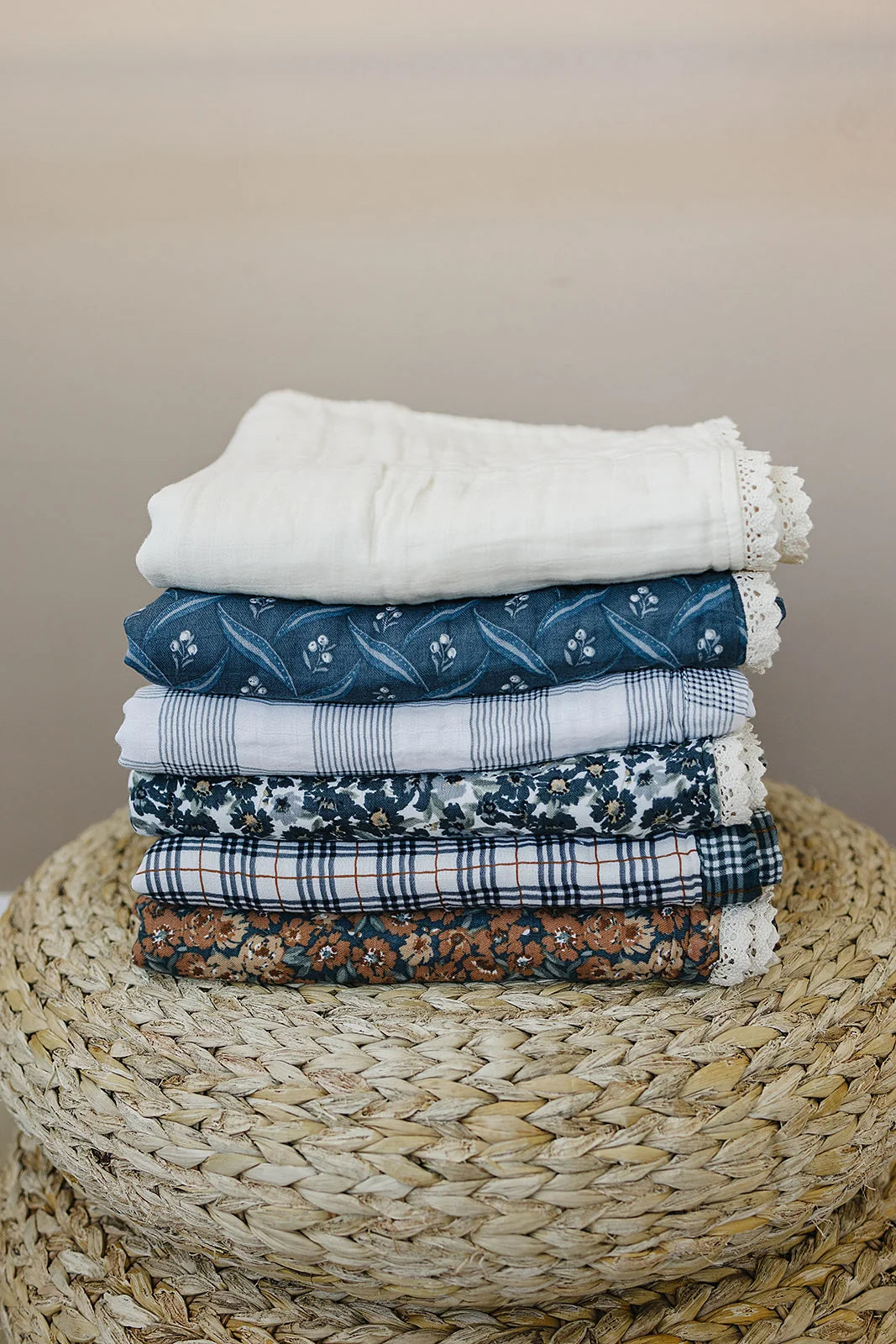 VINTAGE PLAID + NAVY PLAID MUSLIN QUILT
