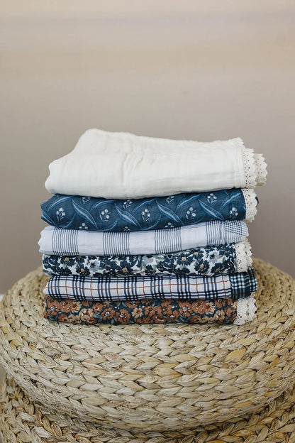 VINTAGE PLAID + NAVY PLAID MUSLIN QUILT