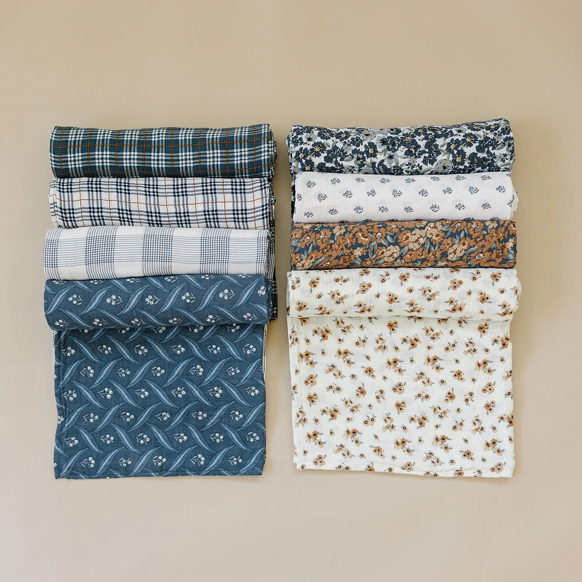NAVY BERRY MUSLIN SWADDLE BLANKET
