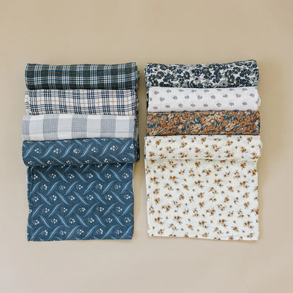 NAVY BERRY MUSLIN SWADDLE BLANKET