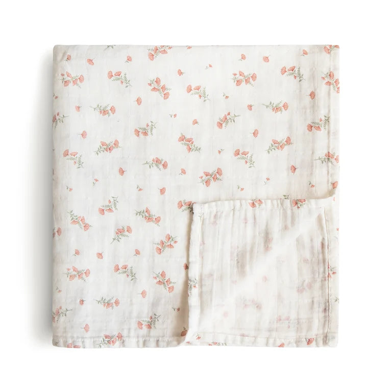 ORGANIC COTTON MUSLIN SWADDLE BLANKET - PRINT
