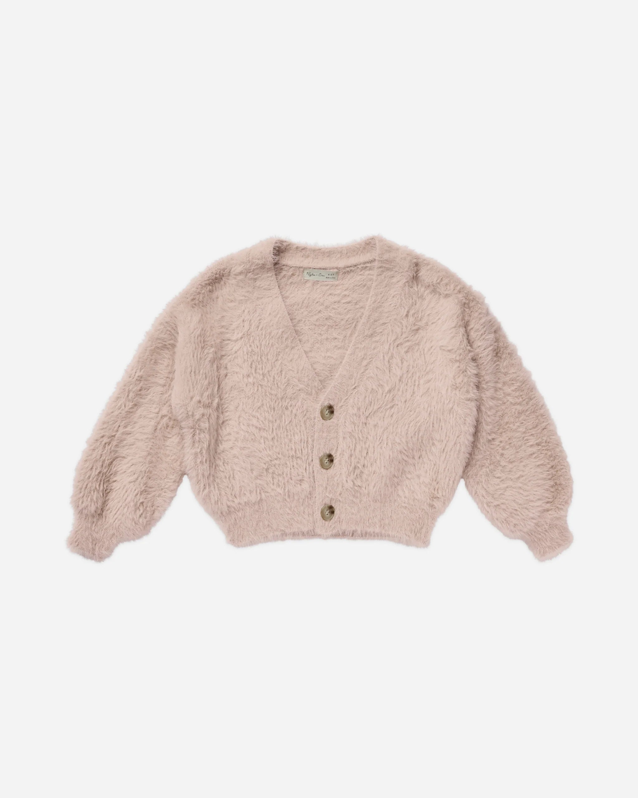 BLUSH FUZZY CARDIGAN