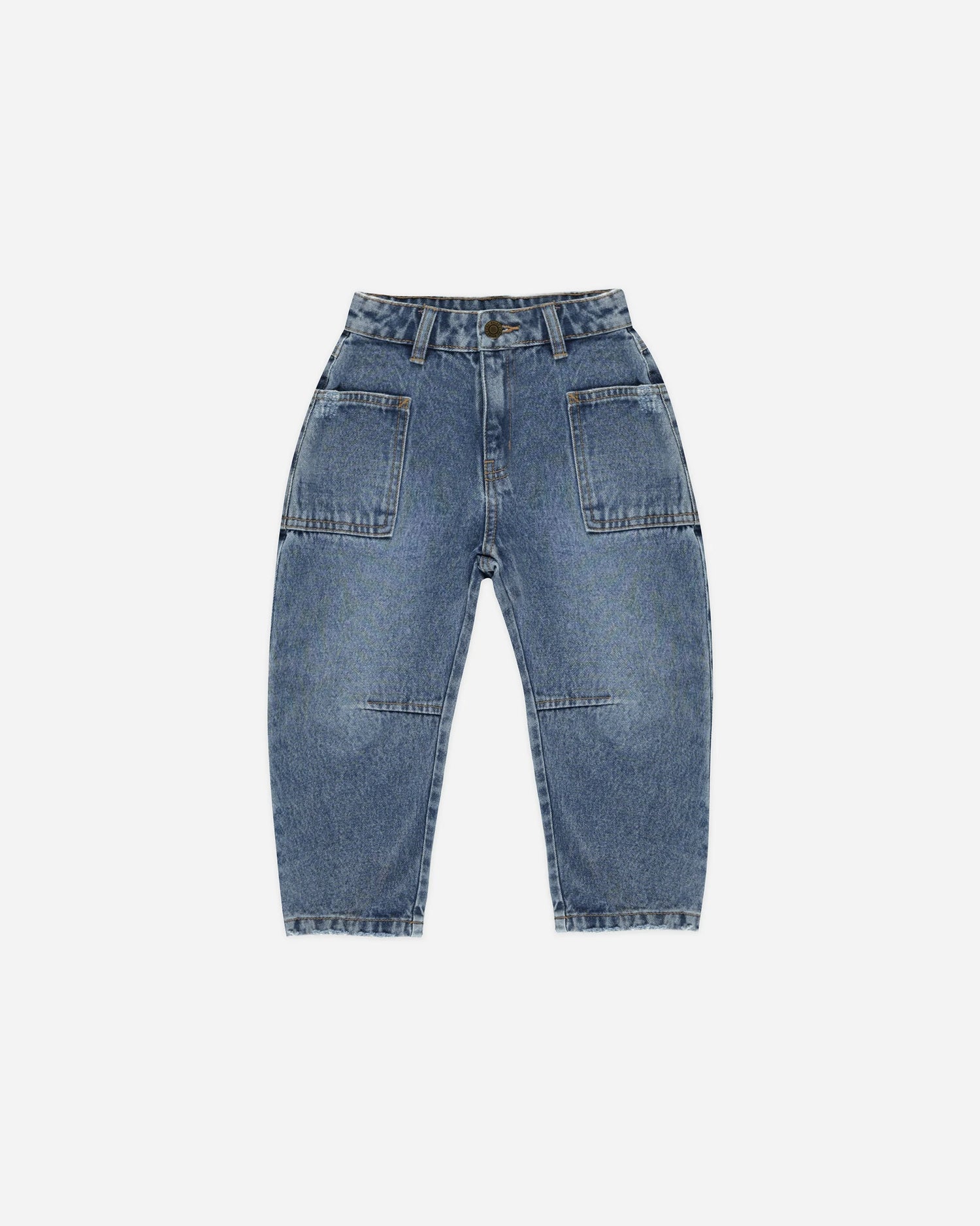 INDIGO BARREL JEANS