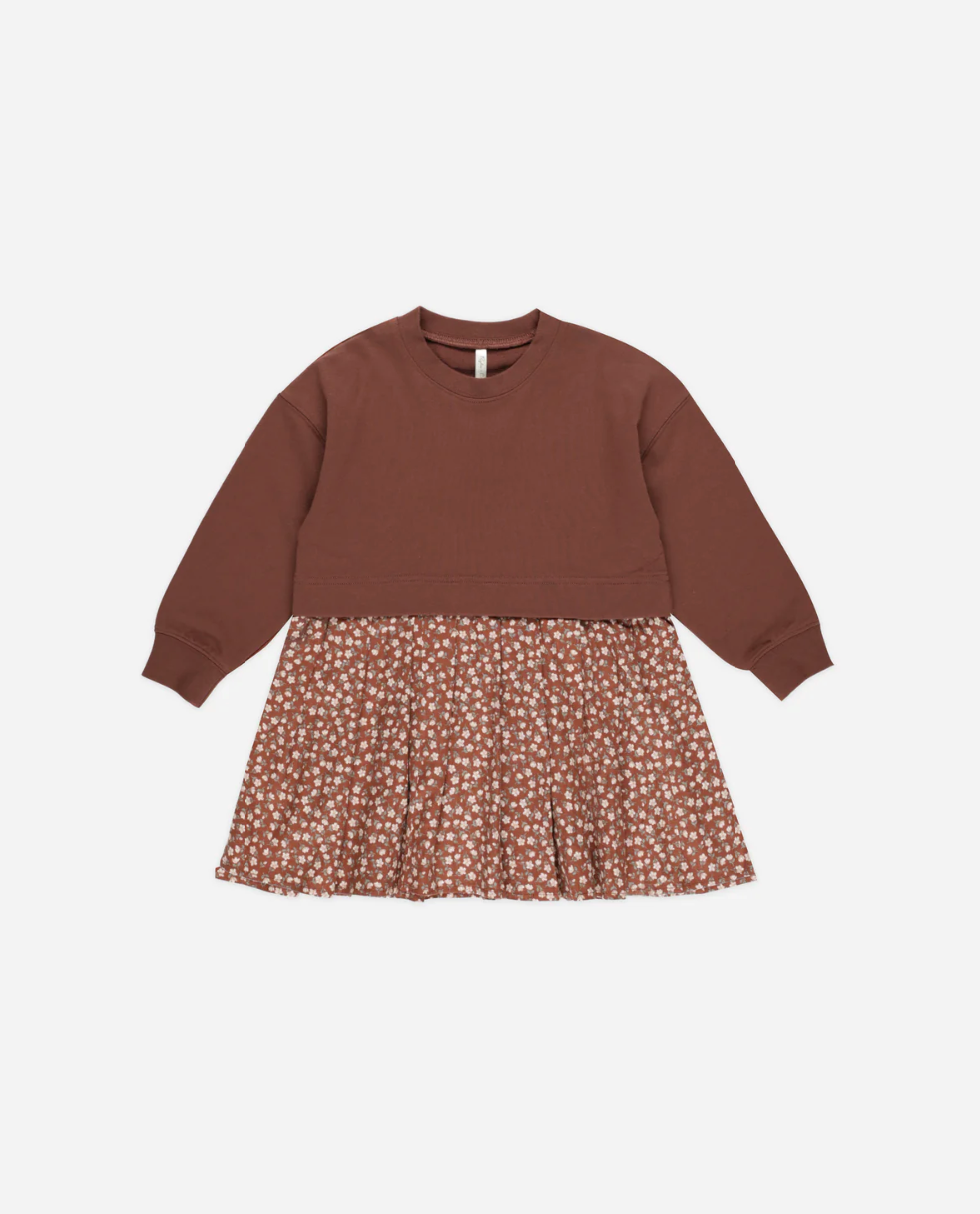 ROSETTE SWEATSHIRT DRESS