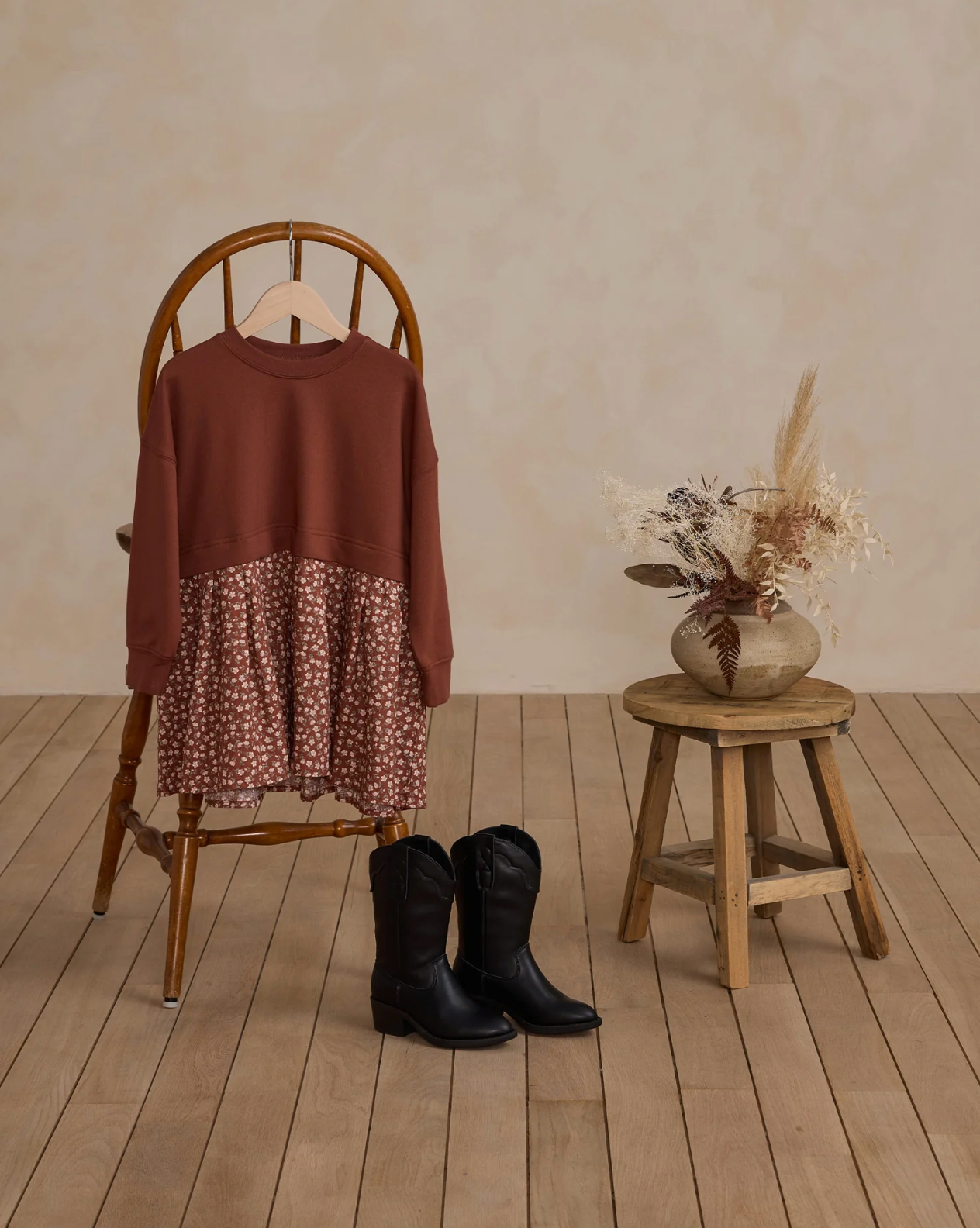 ROSETTE SWEATSHIRT DRESS