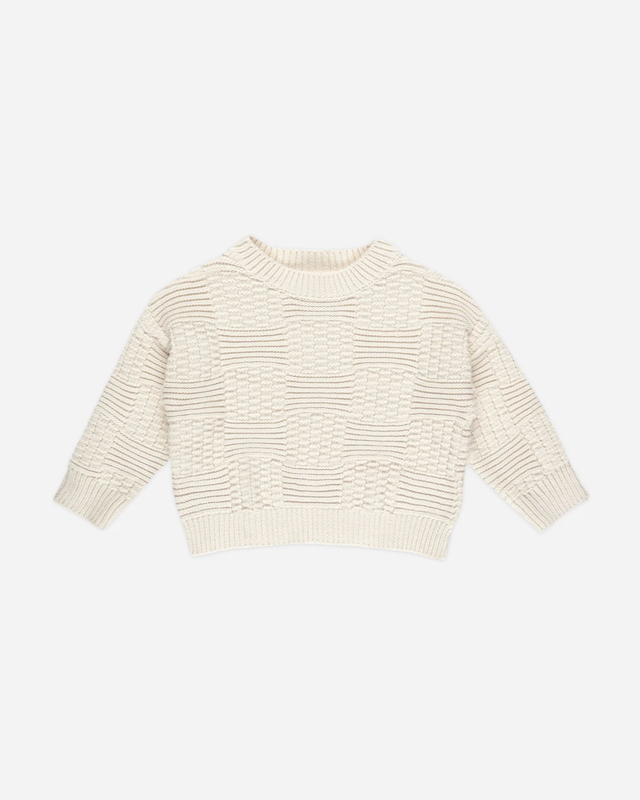 NATURAL CHECK ASPEN SWEATER