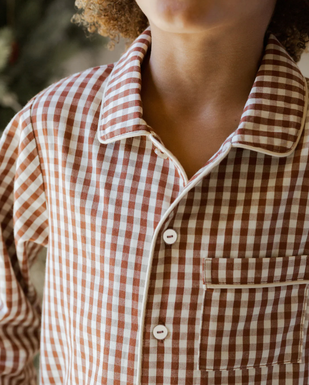 BRICK GINGHAM LONG SLEEVE PJS