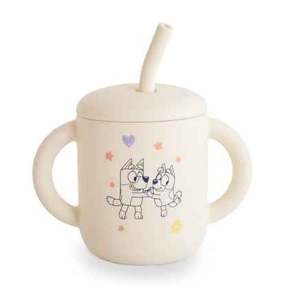 BLUEY X MUSHIE SILICONE TRAINING CUP + STRAW