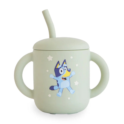 BLUEY X MUSHIE SILICONE TRAINING CUP + STRAW