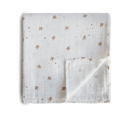 ORGANIC COTTON MUSLIN SWADDLE BLANKET - PRINT